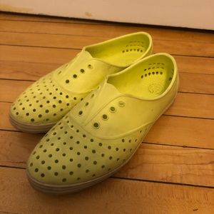 Native Bright Yellow Rubber Shoes